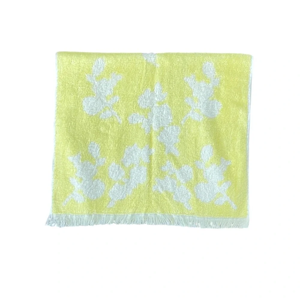 Vintage‎ Royal Family Cannon Towel Yellow White Floral Vintage Cotton 3pc